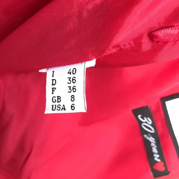 Sexy lipstick red Moschino dress with back zipper - Picture 8 of 12